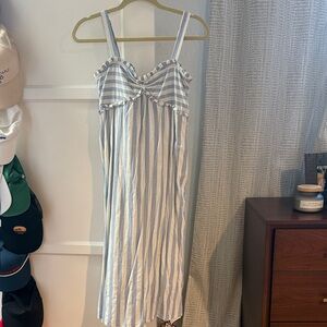 Heartloom white and Blue Striped dress
